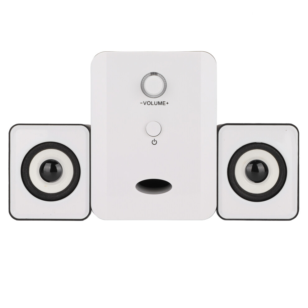 (Dazzle Version White) Usb Desktop Speaker With Subwoofer Dazzle Version Black/White 609610443155