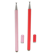 (Black White) 2Pcs Stylus Pens High Sensitivity Touch Screen Red Pink