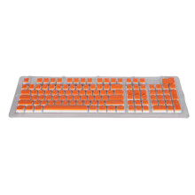 (Cheese Green White Characters) 110 Keys Keyboard Keycaps FOS Step OEM 2 Color Orange Red White