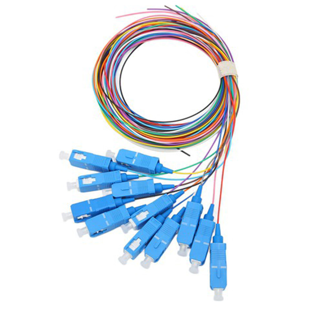 12Pcs Fiber Optic Cable 12 Strand Ceramic Ferrule Low Loss Patch Cord 609610447818