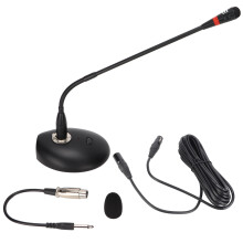 D38 Gooseneck Condenser Mic XLR to 6.35mm for Conference Broadcast