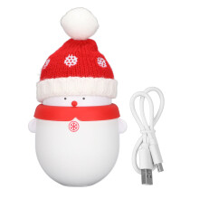 (Red) Rechargeable Hand Warmer 6000mAh Snow Man Heater for Winter
