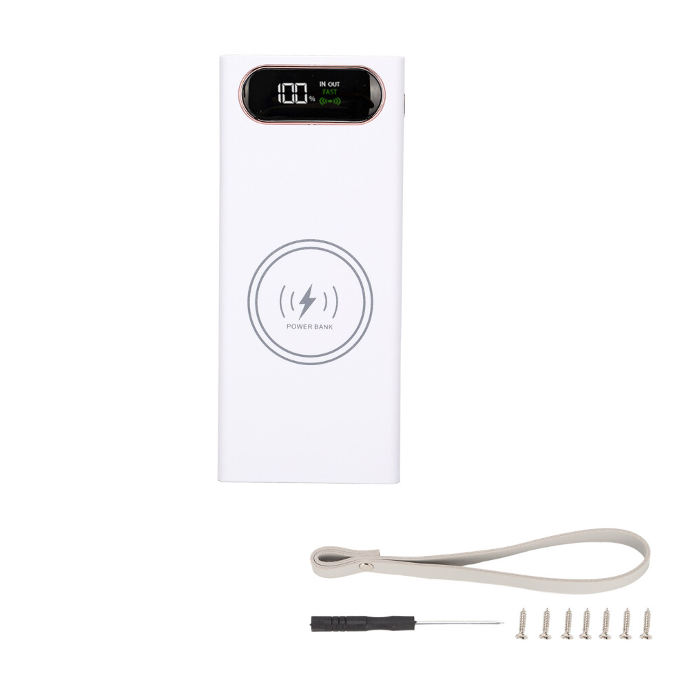 L16 Power Bank 18650 22.5W Fast Charge 15W Wireless 2 Usb Lcd White 609610447283
