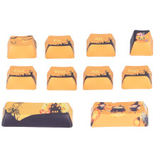 PBT Halloween Keycaps Durability Easy Typing DIY