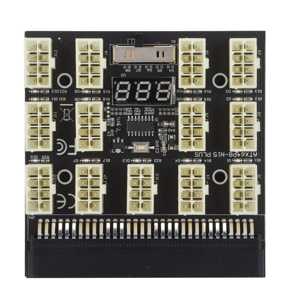 Power Supply Board 12V 6Pin 8Pin Converter With Display For Mining 609610451150