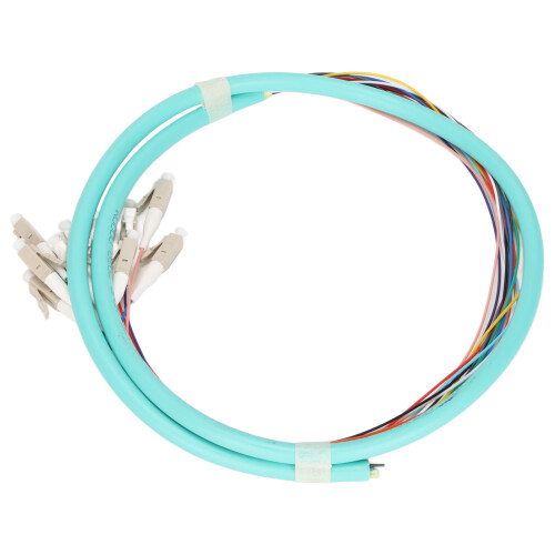 12 Strand Ceramic Ferrule Single Mode Patch Cord Low Loss 1