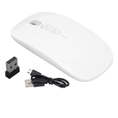 (Grey) Wireless Mouse 1600DPI AI Optical Voice Input Laptop White