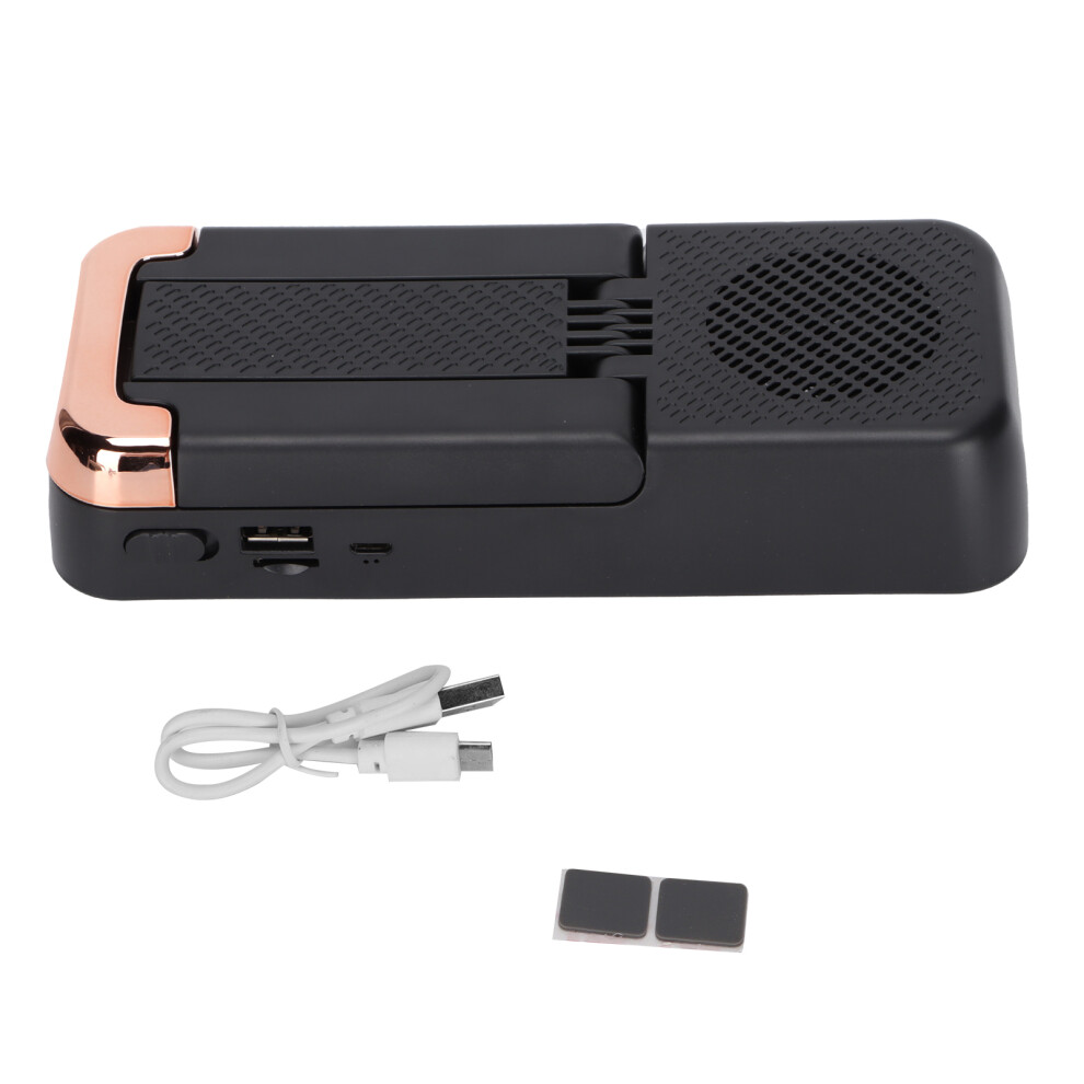 (Black) Mobile Phone Holder Bluetooth Speaker Folding Portable Black 609610453987