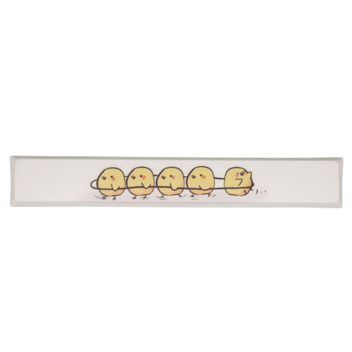 (Type A) Spacebar Keycap PBT Yellow Chicken Pattern DIY Type B