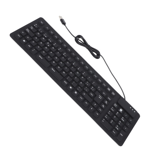 108 Key Spanish USB Foldable Quiet Waterproof Silicone Keyboard 1