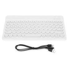 (White) Wireless Keyboard Round Backlit White
