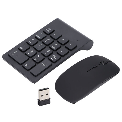 Number Pad Wireless 2.4GHz 1200 DPI Mouse Combo for Home Office