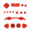(Transparent Blue) Full Button Trigger Mod Kit for Xbox Series X/S Transparent Red 1