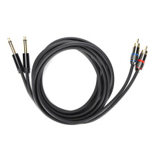 (JD6094‑3m / 118.1in) JORINDO JD6094 6.35mm Male to Dual RCA Male Cable 3M