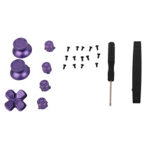 (Black) Game Controller Aluminum Alloy Buttons Thumb Stick Replacement Parts