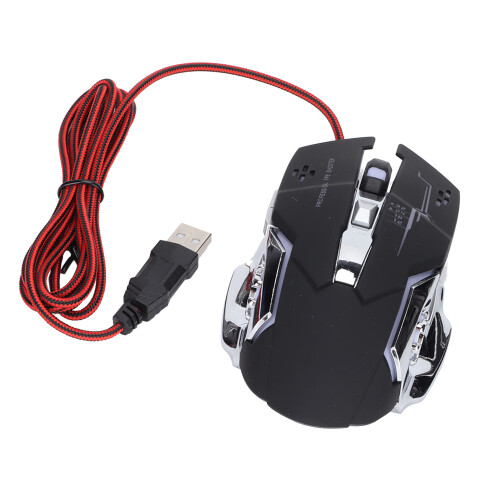6-Button Wired Gaming Mouse USB Optical Black 1