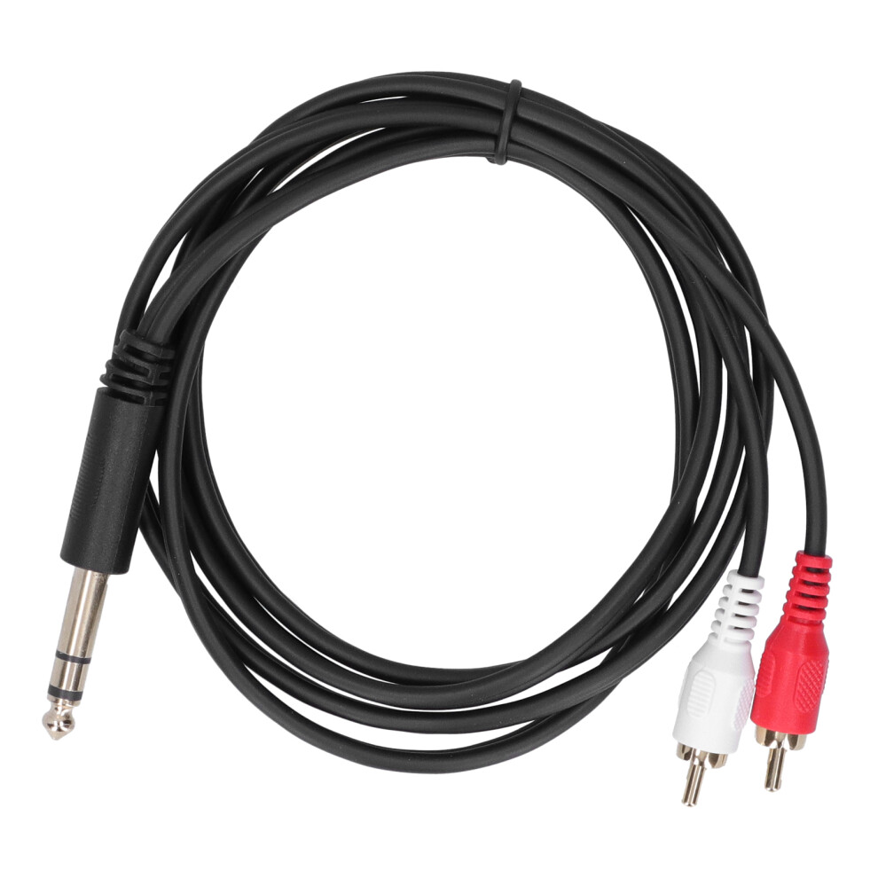 6.35Mm Male To Dual Rca Male Audio Cable 1.5M Adapter 609610466345