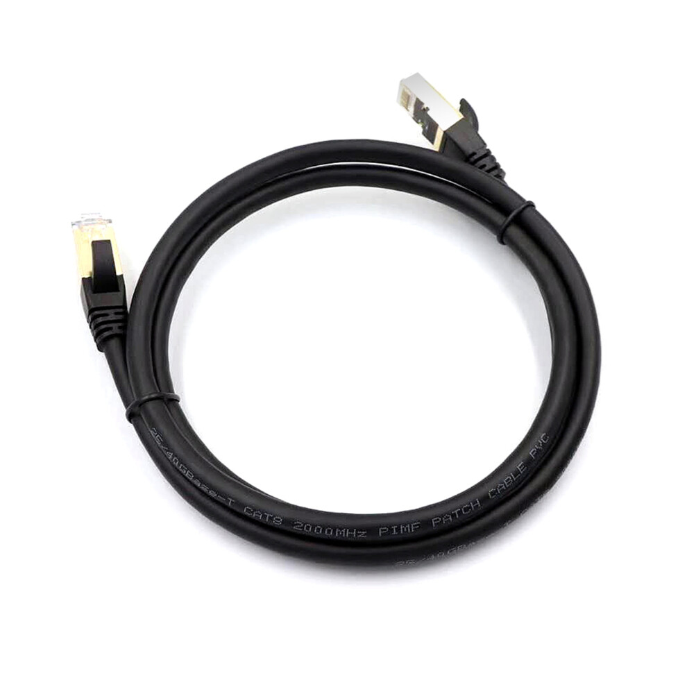 Cat8 Ethernet Cable 40Gbps 2000Mhz Shielded Twisted Pair Rj45 2M Gold 609610464365