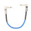 (Blue) 6.35mm Electric Guitar Effect Cable Double 90 Elbow 1