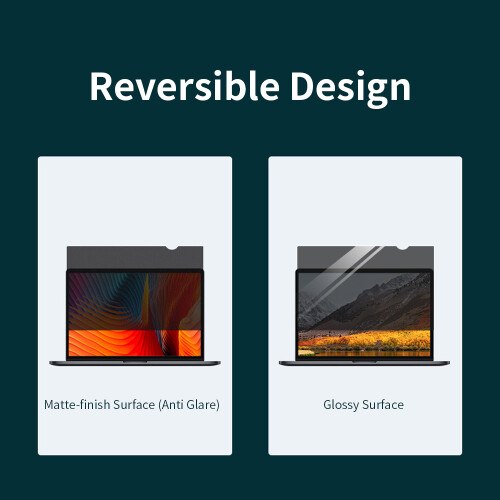 30 Reversible Privacy Screen Filter 15.6'' 16:9 Anti-UV Anti-glare 1