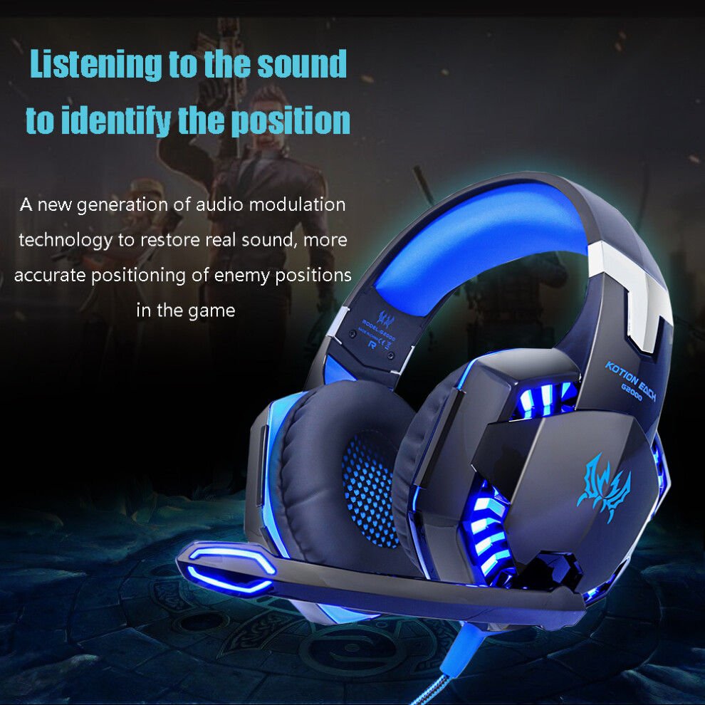 Kotion G2000 3.5Mm Gaming Headset Noise Reduction For Pc Laptop 609610468189
