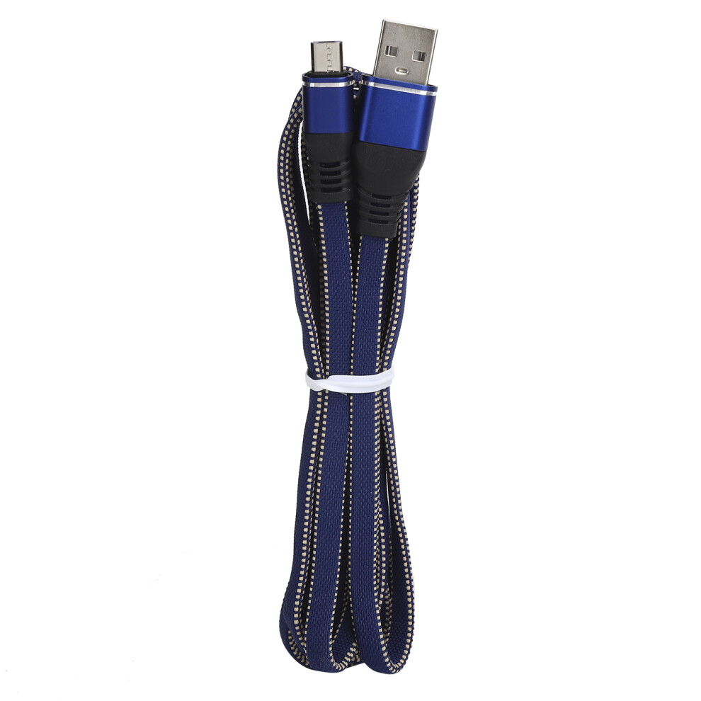 (Blue) Micro Usb Nylon Braided Fast Charging Cable For Android Phones Blue 609610463061