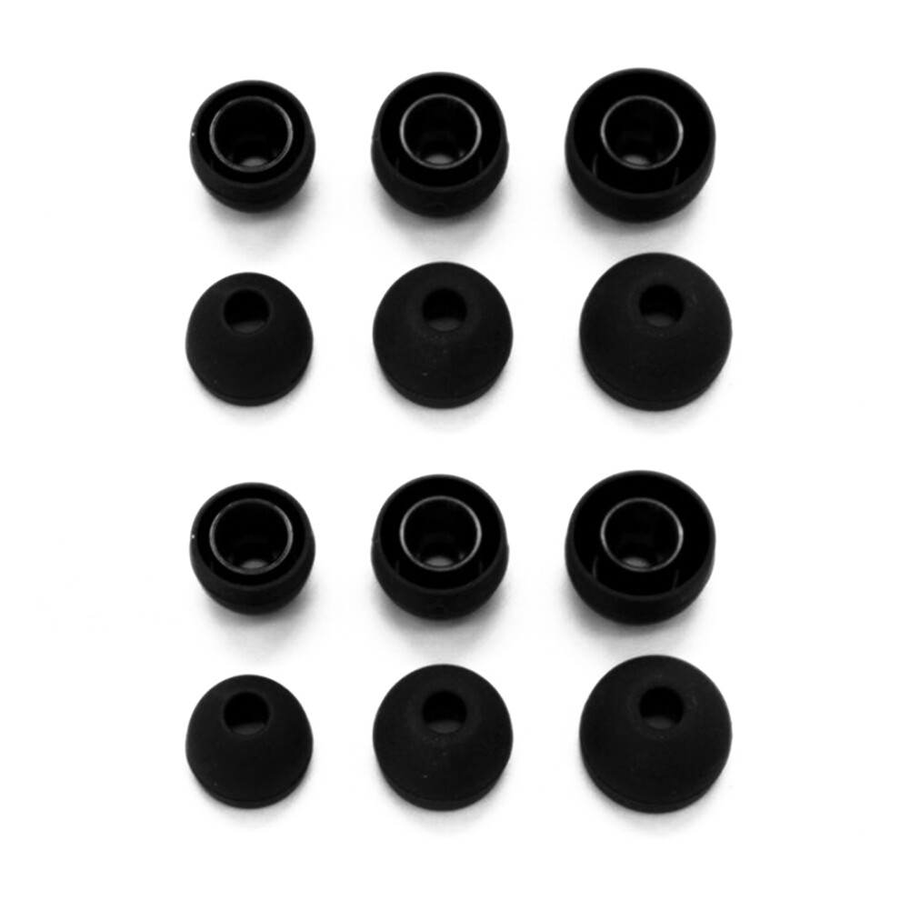 12Pcs Silicone Ear Tips For In-Ear Headphones 3 Sizes 609610471882