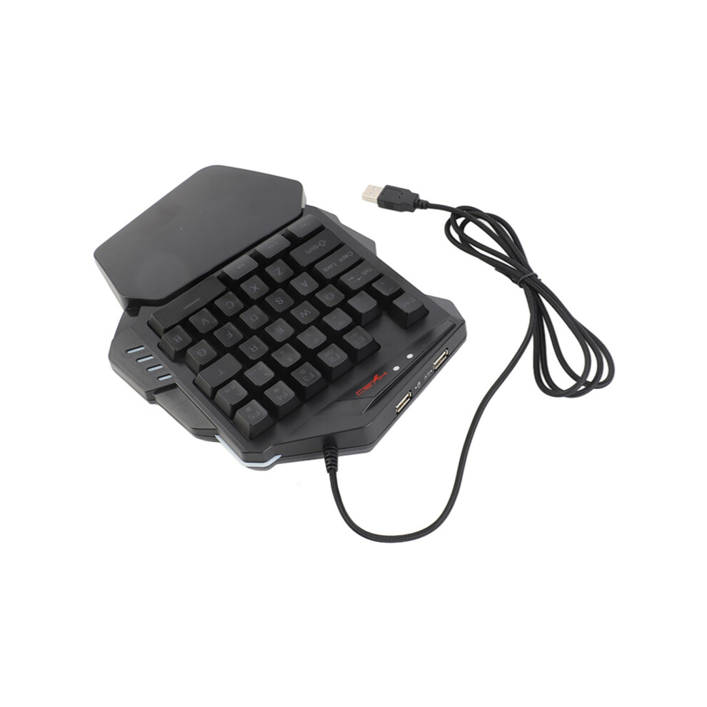 One Handed Gaming Keyboard Usb Rgb Wired Illuminated 609610468462
