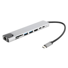 8 in 1 TypeC to HDMI 4K Docking Station Fast Charger