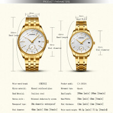 Couple Watches CHENXI Quartz Stainless Steel Luminous 3ATM Waterproof