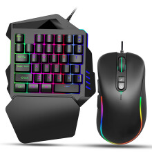 HXSJ J300+V100 Gaming Keyboard Mouse Combo RGB Programmable DPI