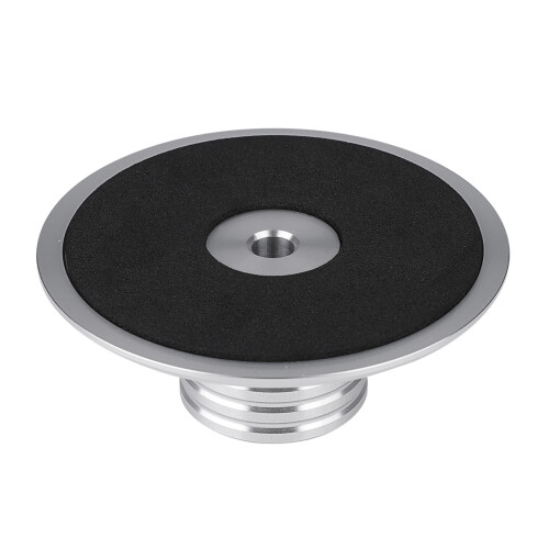 Black Record Weight Clamp LP Turntable Metal Stabilizer Silver 1