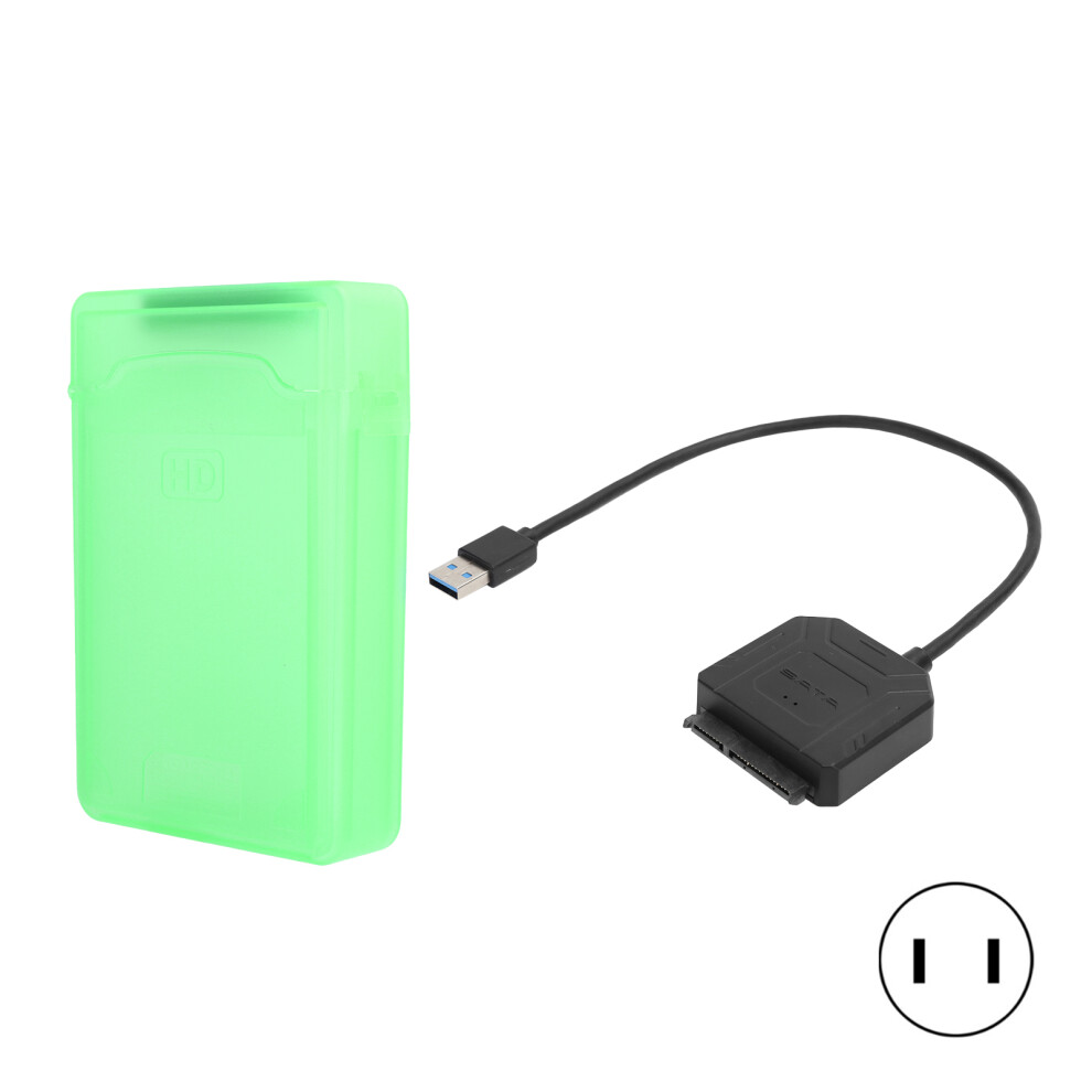 (Green) Sata Usb3.0 Adapter 2.5In/3.5In Ssd/Hdd Cable Green 609610463702