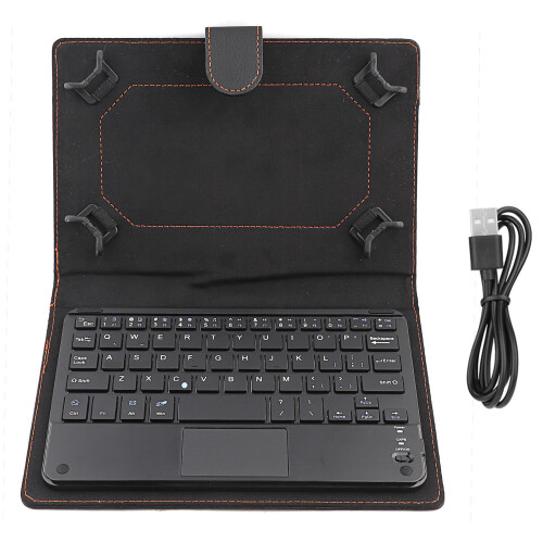 7/8in Bluetooth Touchpad Keyboard 75hr Work for Android/iOS/Windows