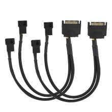 SATA 15Pin to 2x4Pin Fan Power Adapter 22AWG