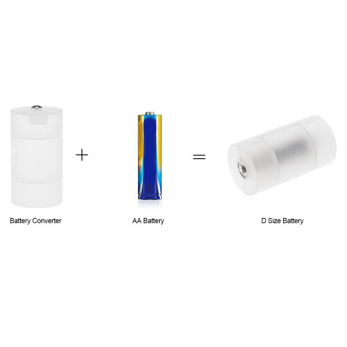 4 Pcs AA to D Battery Converter Adaptor PP Case 1