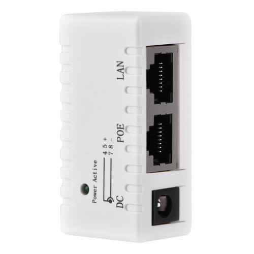 POE Splitter Ethernet Injector Adapter LAN White