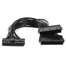 24Pin Mining Dual PSU Adapter ATX Power Cable 30cm 20+4pin