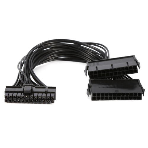 24Pin Mining Dual PSU Adapter ATX Power Cable 30cm 20+4pin