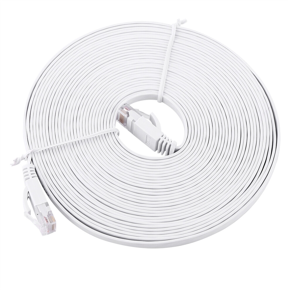 Cat6 Rj45 Flat Lan Cable Utp 1000M 8M White 609610478744