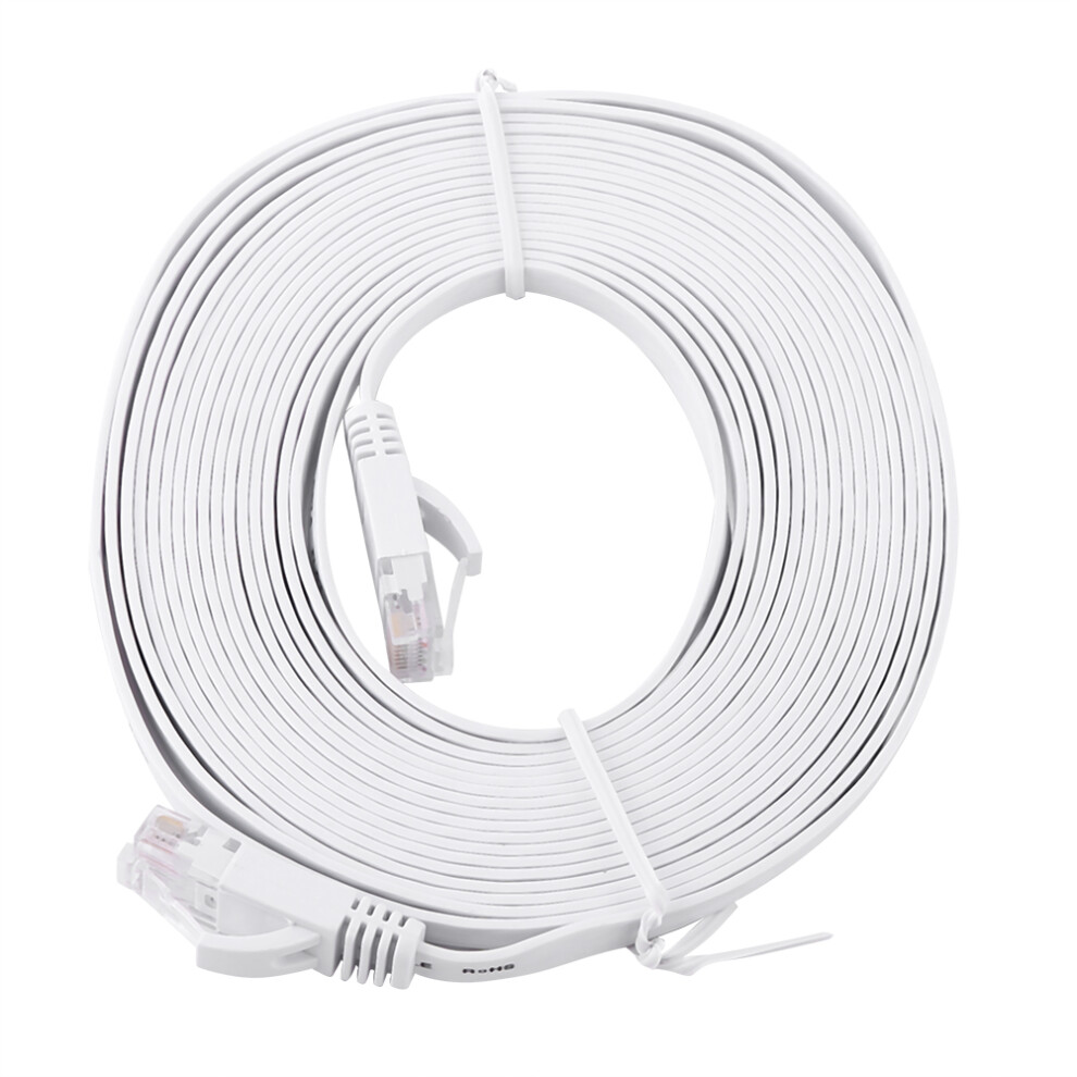 Cat6 Rj45 Flat Lan Cable Utp 1000M 5M White 609610478737