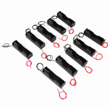 10pcs Plastic Battery Holder Case 1x 18650 Battery Wire Leads