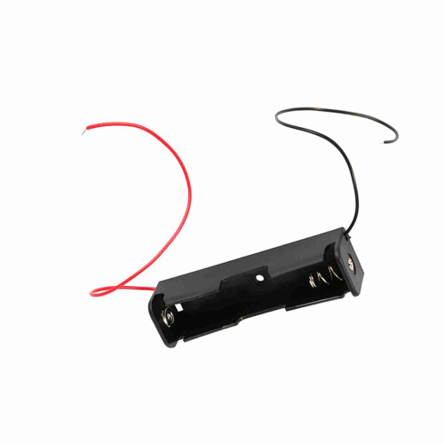 10pcs Plastic Battery Holder Case 1x 18650 Battery Wire Leads 2