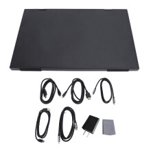 (EU Plug) 15.6in Portable Laptop Screen Extender IPS LED Folding Monitor US Plug