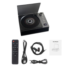 Portable CD player with speakers rechargeable BT remote