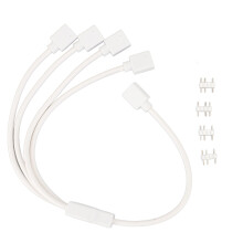 (Black) ARGB Splitter Kabel 1-zu-4 5V 3-Pin RGB Weiß