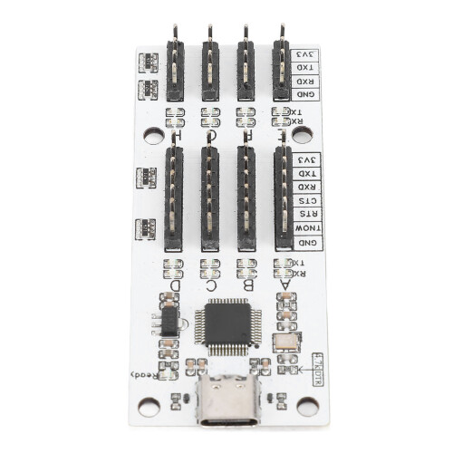 USB to 8 Way TTL Serial Adapter 3.3V CH348 1200bps-6Mbps Type C 1