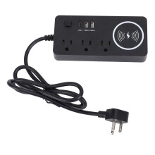7 in 1 Power Strip 3 AC 3 USB 1 Wireless Charger 110cm