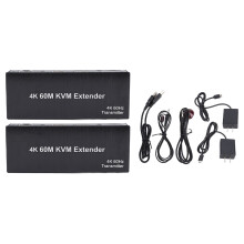 (US Plug) 60m HD KVM USB Extender 4K@60Hz Cat5e/6/7 Mouse/Keyboard US Plug