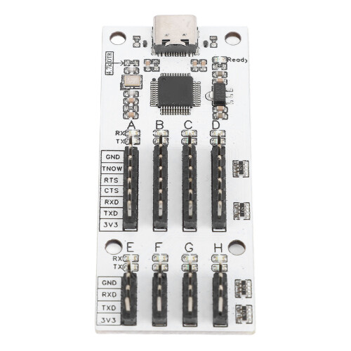 USB to 8 Way TTL Serial Adapter 3.3V CH348 1200bps-6Mbps Type C 2